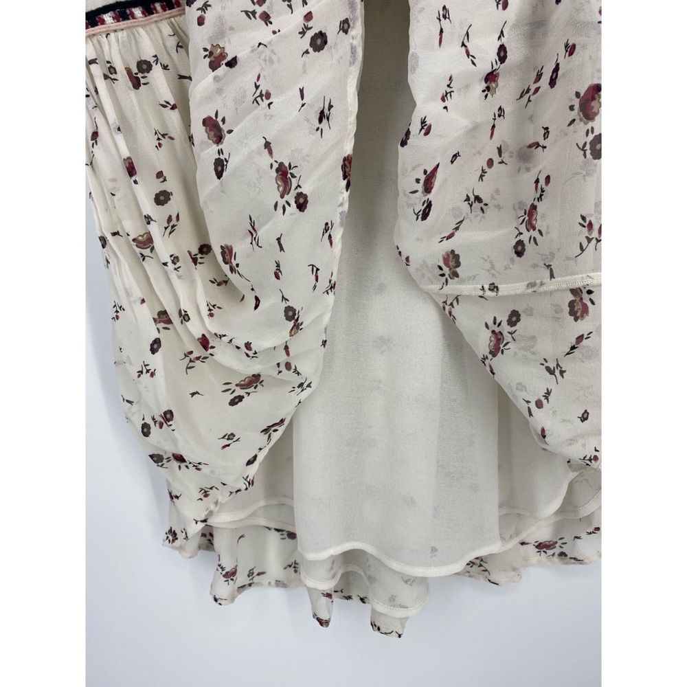 Ulla Johnson Embroidered Chiffon Silk Leena Floral Print Midi Dress - Picture 11 of 13